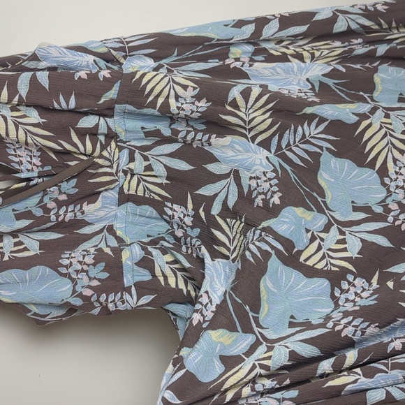 Maxi Gauze Walk-Through Boho Dress Romper Tropical Women's Size 1X - Picture 13 of 14